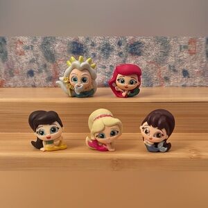 Disney Doorables Little Mermaid Ariel & Her Sisters  KING TRITONLot of 5 FLAWED